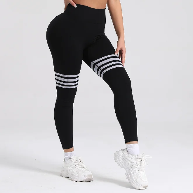 Women V Back Line Leggings Gym Fitness Athletic Workout Elastic Leggins Butt Lifting Yoga Pants Sports Training Tights S-XL