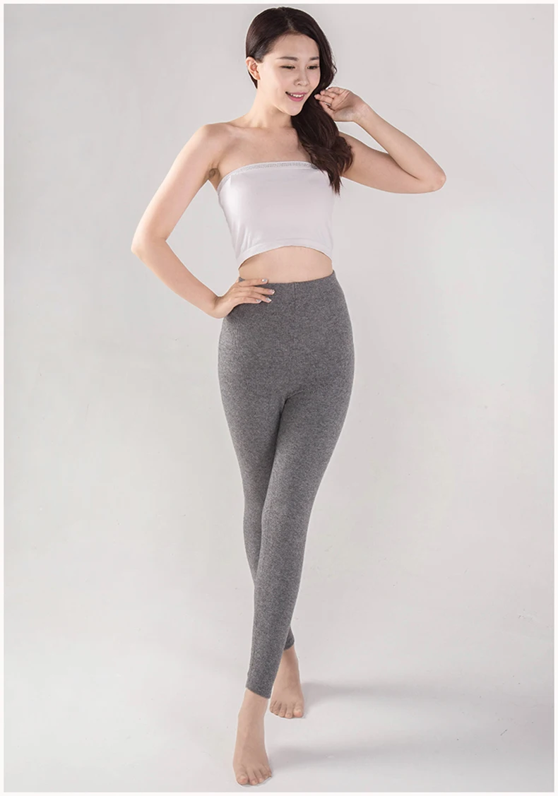 2024 Winter New style Women Cashmere Wool Pants Knitted Soft warmth High elasticity High-quality Slim fit style Classic leggings