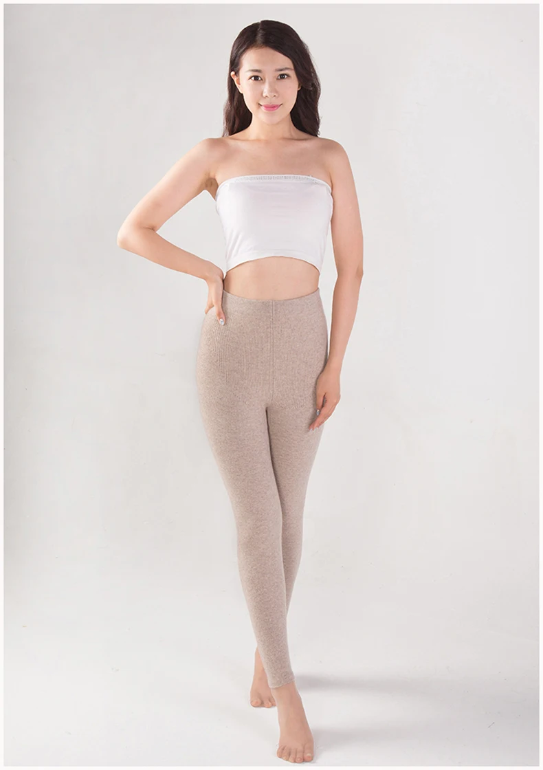 2024 Winter New style Women Cashmere Wool Pants Knitted Soft warmth High elasticity High-quality Slim fit style Classic leggings