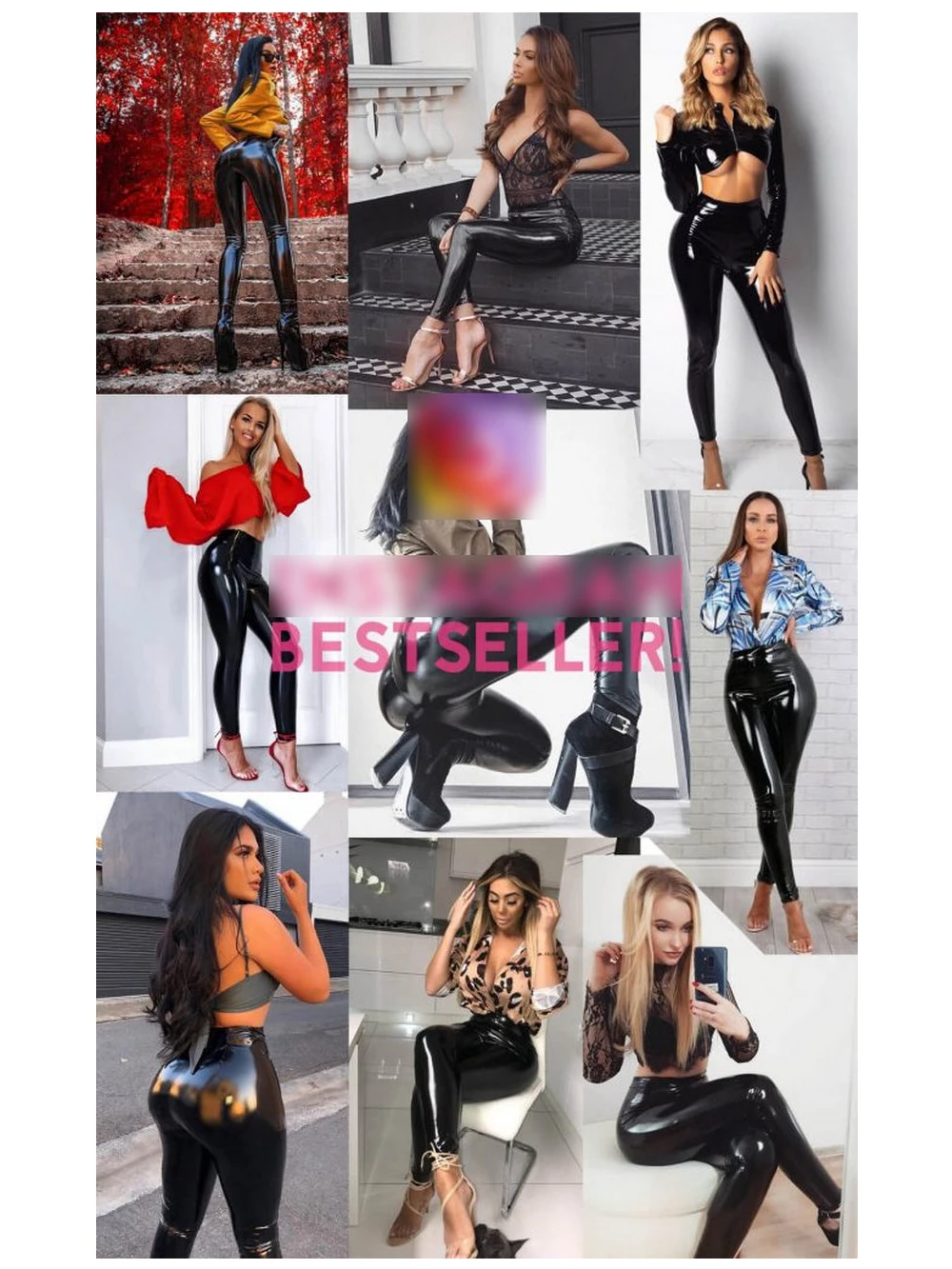Faux Leather Shiny Leggings Mirror High Waisted Pleather Lighting Leggin Petite Shiny Party Leggings Red Shinning Leggin