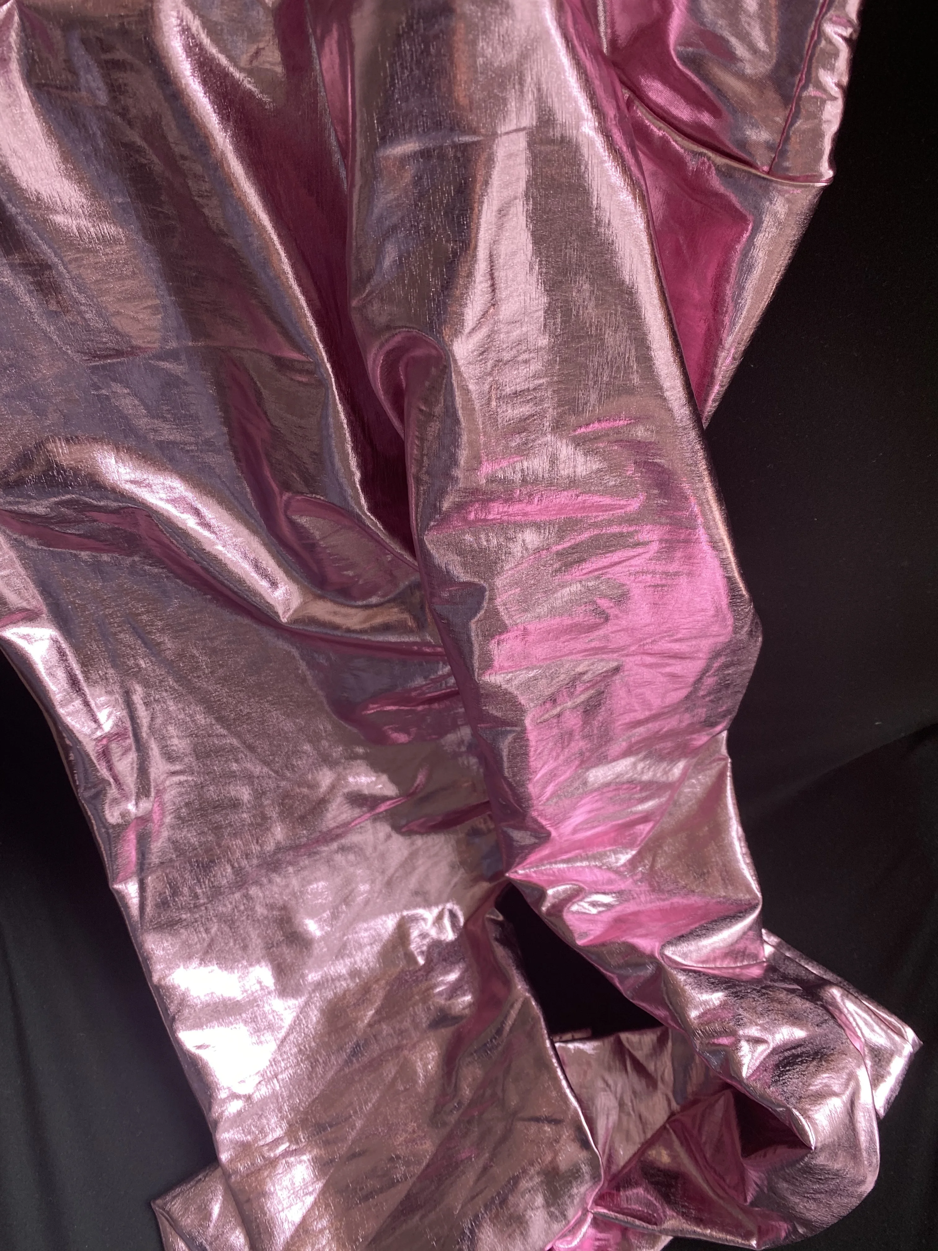 Metallic Leggings Shiny High-Waisted for Women Holiday Christmas Silver Trousers Stretchy Streetwear ouc1187