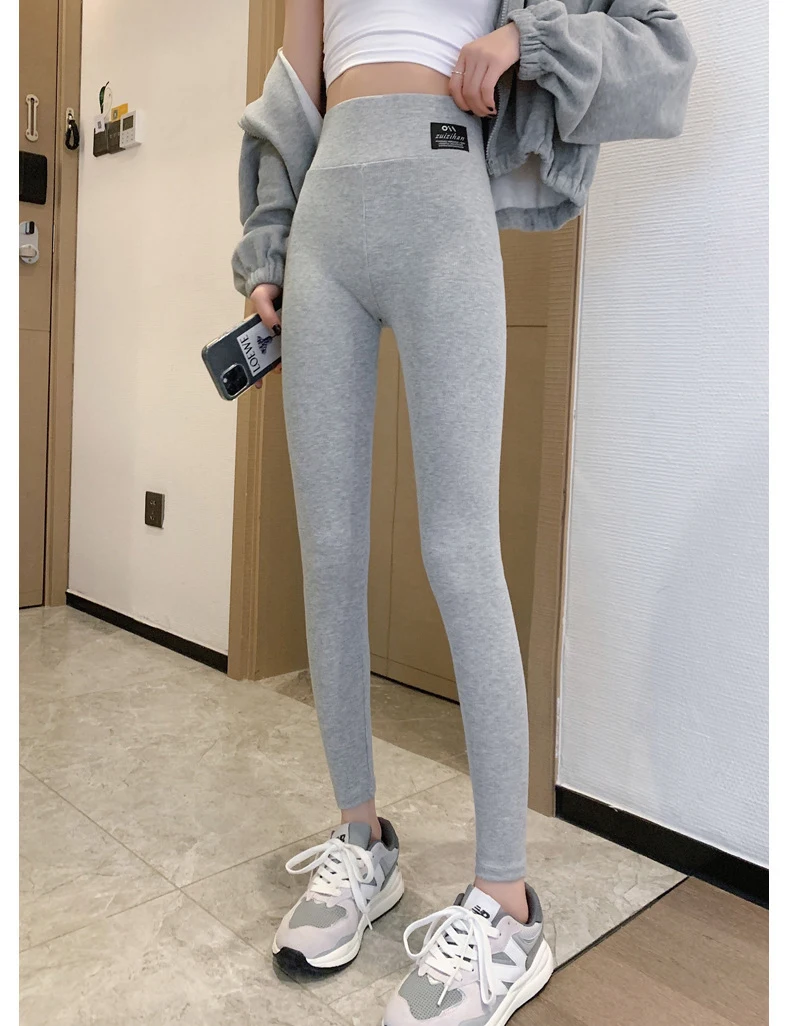 Sports Leggings for Women's Pants Push Up Tights High Waist Workout Leggings Vintage Harajuku Ribbed Knit Pants Fitness Gym Wear