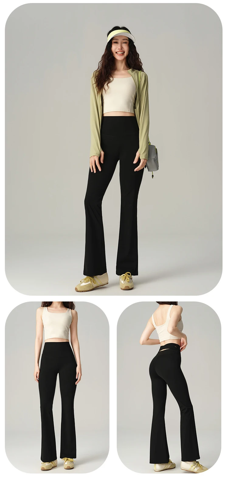 BIVIGAOS Spring Back Waist Hollow Cross Flared Leggings Women High Waist Elastic Sport Fitness Sharkskin Tight Yoga Flared Pants