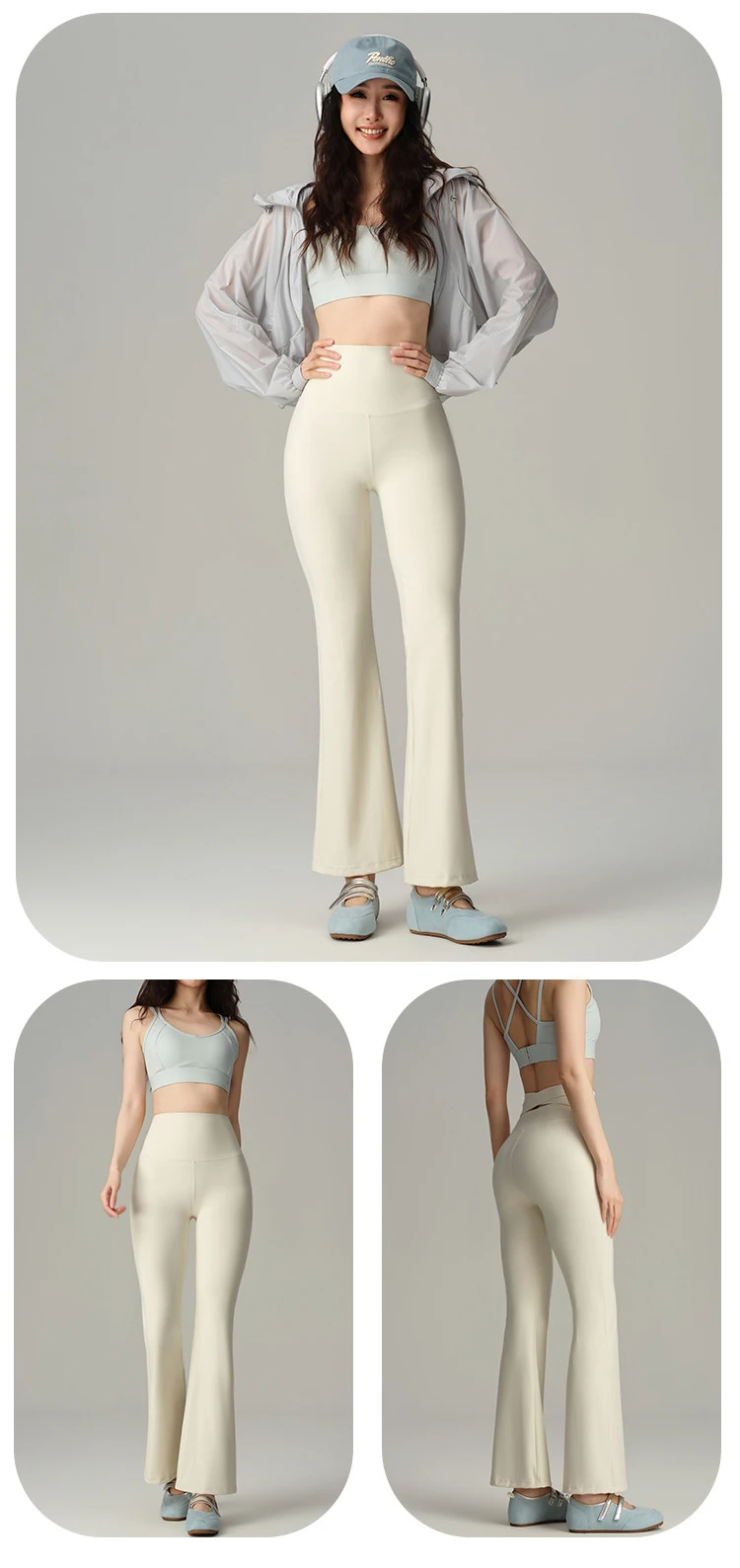 BIVIGAOS Spring Back Waist Hollow Cross Flared Leggings Women High Waist Elastic Sport Fitness Sharkskin Tight Yoga Flared Pants