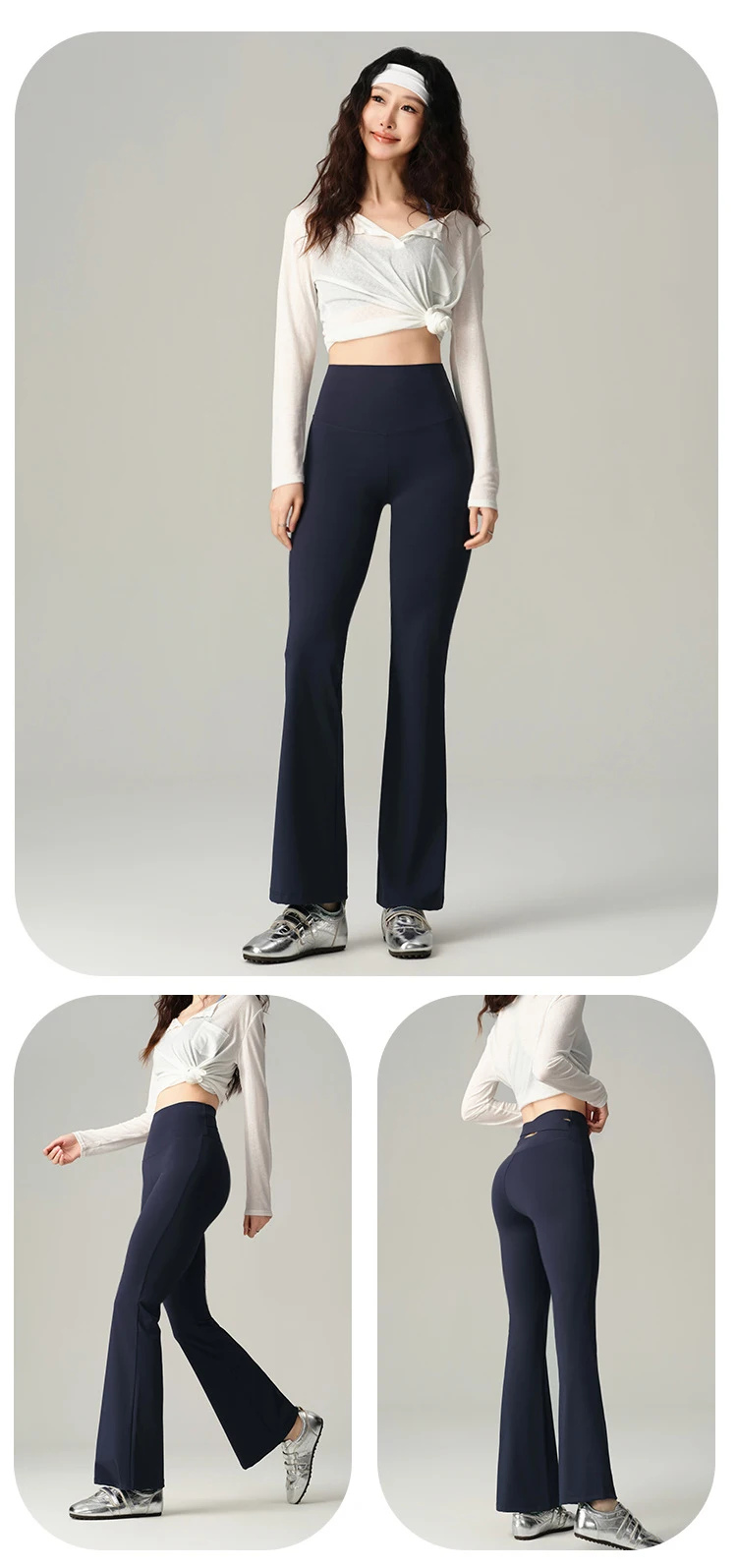 BIVIGAOS Spring Back Waist Hollow Cross Flared Leggings Women High Waist Elastic Sport Fitness Sharkskin Tight Yoga Flared Pants