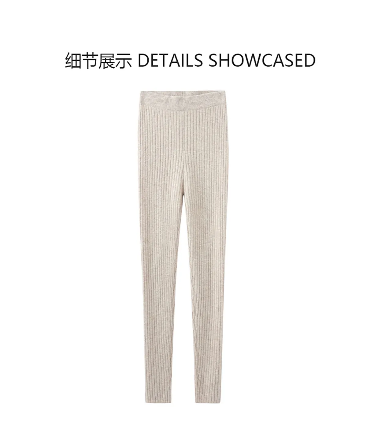 Autumn Winter 100% Merino Wool Leggings for Women Thickening Leggings Small Feet Pencil Pants Outdoor Casual Stretchy Pants