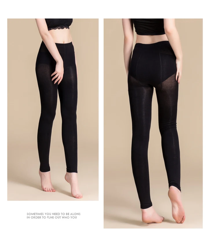 SuyaDream Women Leggings 50%Silk 30%Cotton 20%Spandex Solid slim leggings Full length bottoming pants 2022 New Black Gray