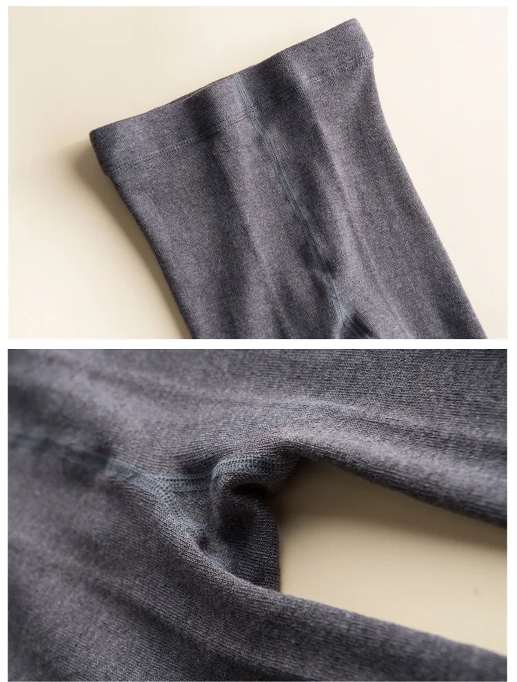 SuyaDream Women Leggings 50%Silk 30%Cotton 20%Spandex Solid slim leggings Full length bottoming pants 2022 New Black Gray