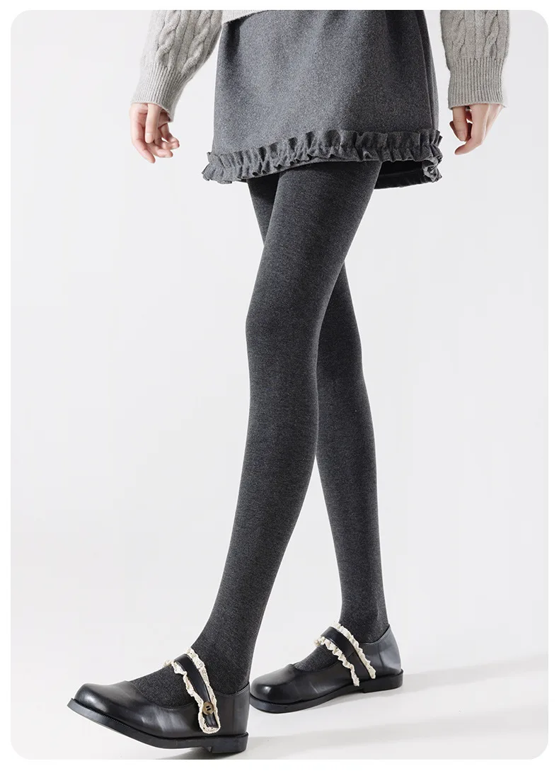 Women's Thermal Leggings Autumn Winter Fleece Lined Thick Warm Vertical Striped Slim Fit Black Tights Daily Wear Outerwear