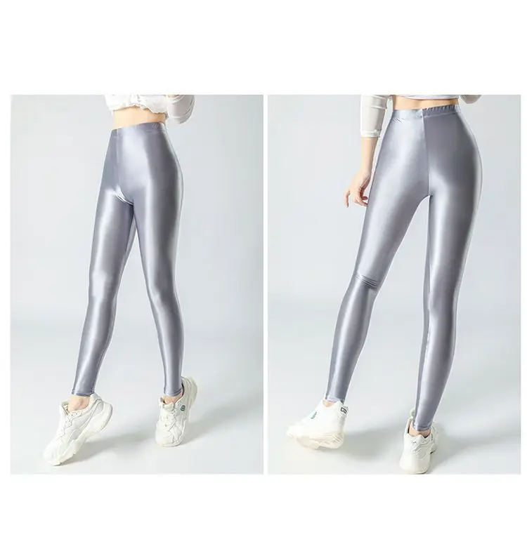 Sexy Summer Legging Sports Tights Women High Waist Yoga Shiny Bottoms Skinny Fitness Sweatpants Women Clothing New