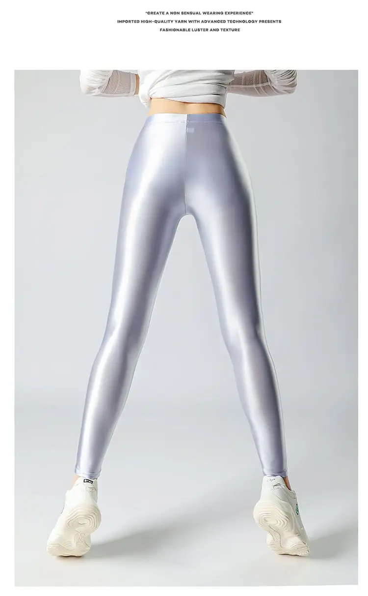 Sexy Summer Legging Sports Tights Women High Waist Yoga Shiny Bottoms Skinny Fitness Sweatpants Women Clothing New