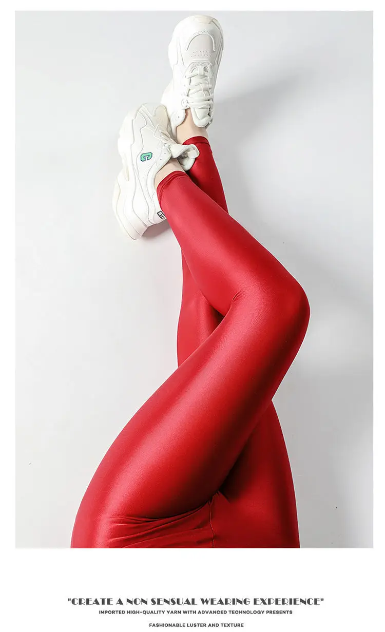 Sexy Summer Legging Sports Tights Women High Waist Yoga Shiny Bottoms Skinny Fitness Sweatpants Women Clothing New
