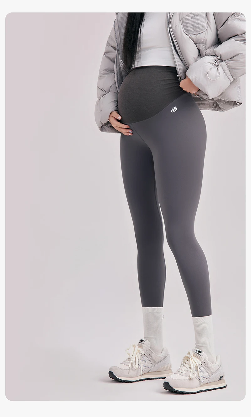 BIVIGAOS Autumn New Maternity Leggings Women Outerwear High Waist Abdominal Support Leggings Slim Fit Slimming Pregnant Clothing