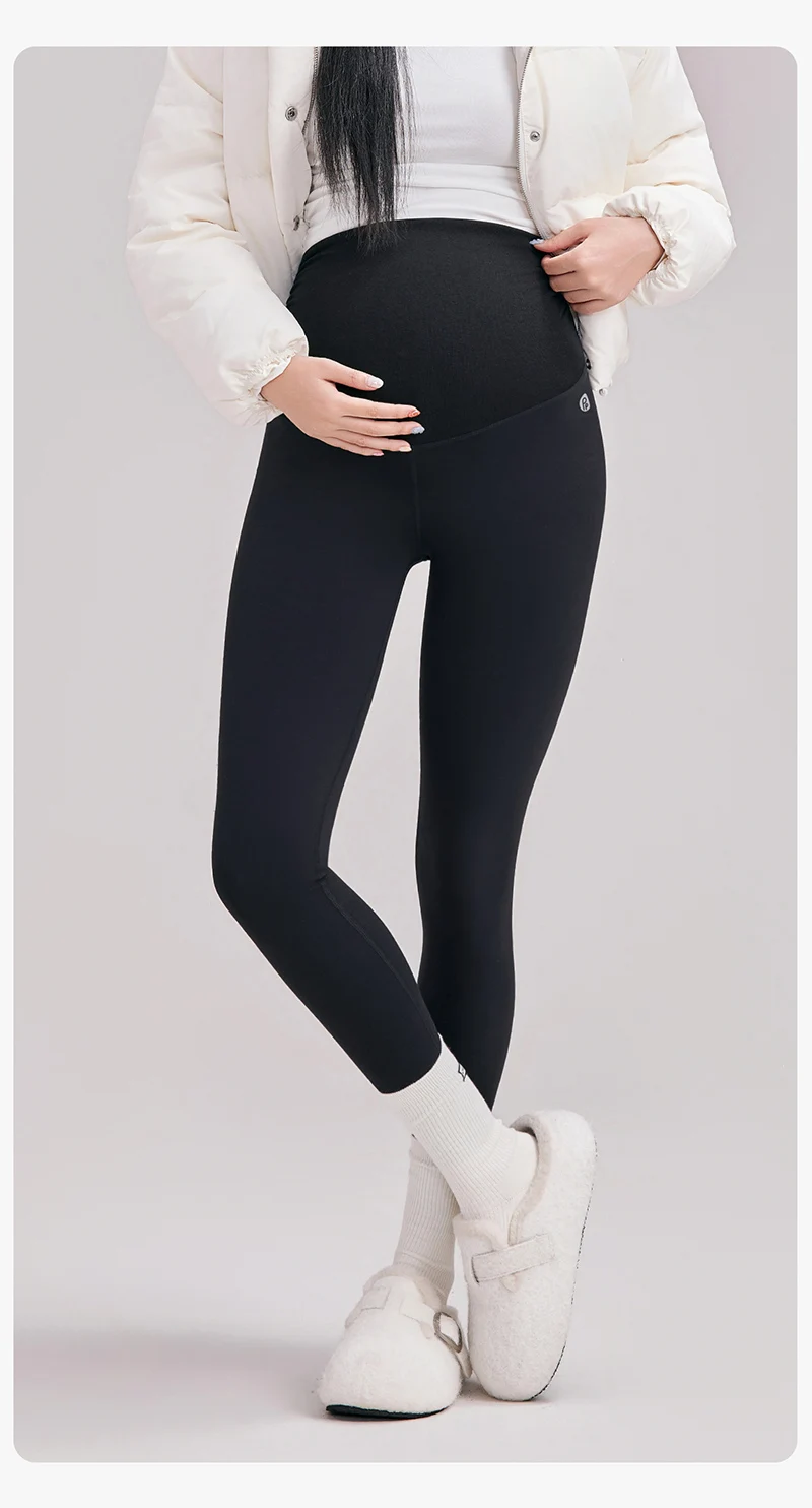 BIVIGAOS Autumn New Maternity Leggings Women Outerwear High Waist Abdominal Support Leggings Slim Fit Slimming Pregnant Clothing