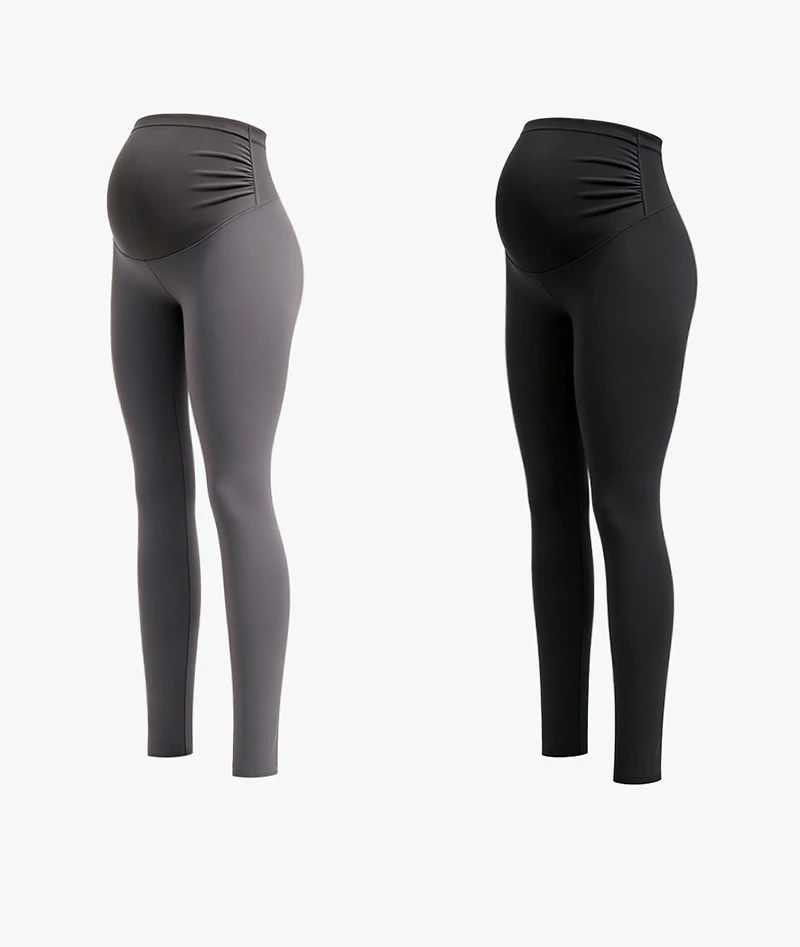 BIVIGAOS Autumn New Maternity Leggings Women Outerwear High Waist Abdominal Support Leggings Slim Fit Slimming Pregnant Clothing