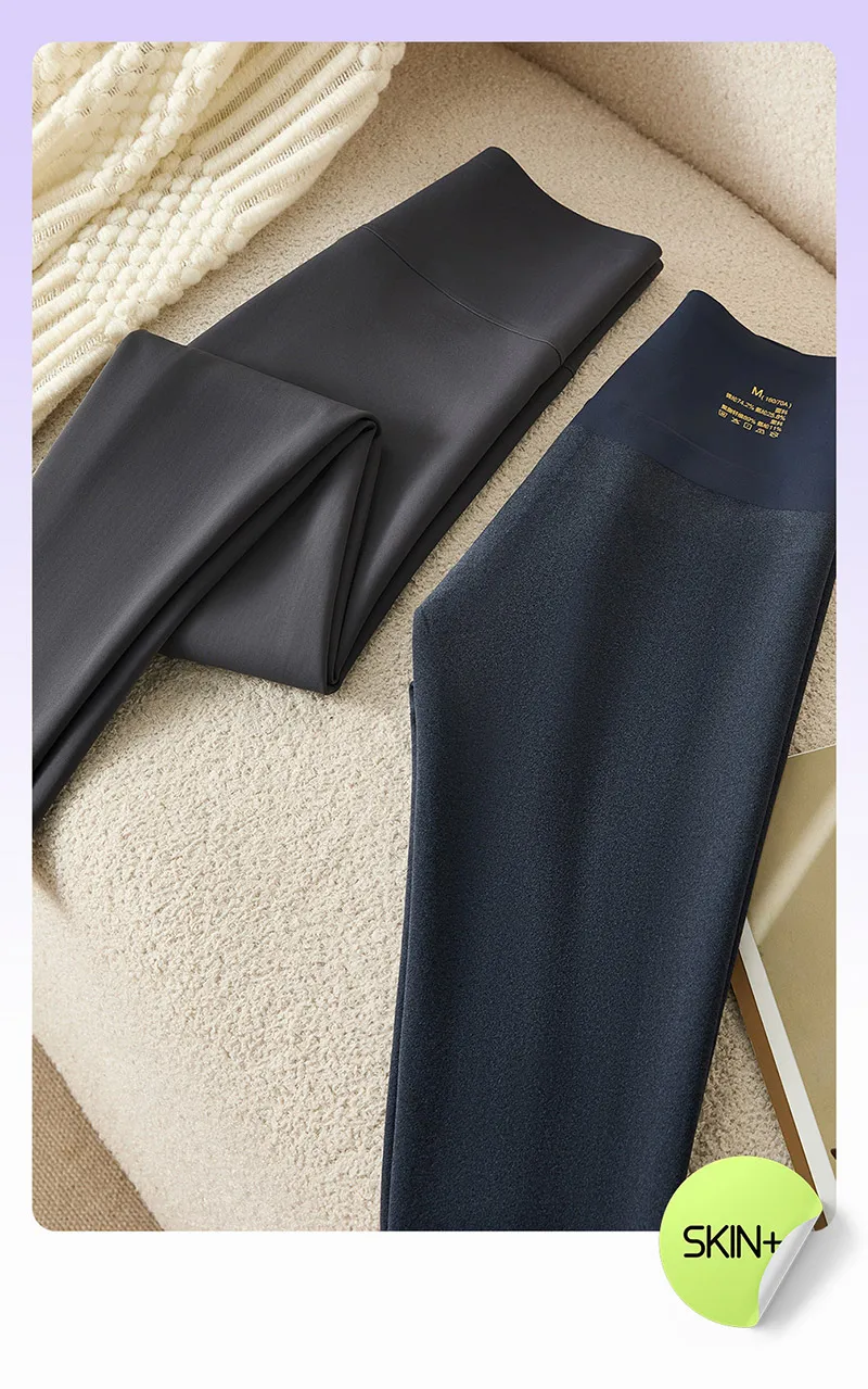 BIVIGAOS Autumn New Thin Velvet Brushed Matte Sharkskin Leggings Women High Waist Nude Feeling Tight Sexy Sport Seamless Legging