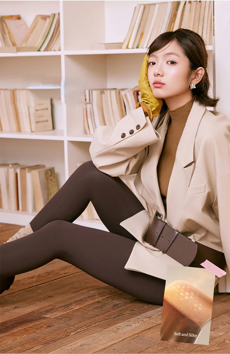 BIVIGAOS Autumn New Thin Velvet Brushed Matte Sharkskin Leggings Women High Waist Nude Feeling Tight Sexy Sport Seamless Legging
