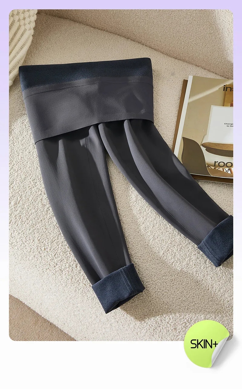 BIVIGAOS Autumn New Thin Velvet Brushed Matte Sharkskin Leggings Women High Waist Nude Feeling Tight Sexy Sport Seamless Legging