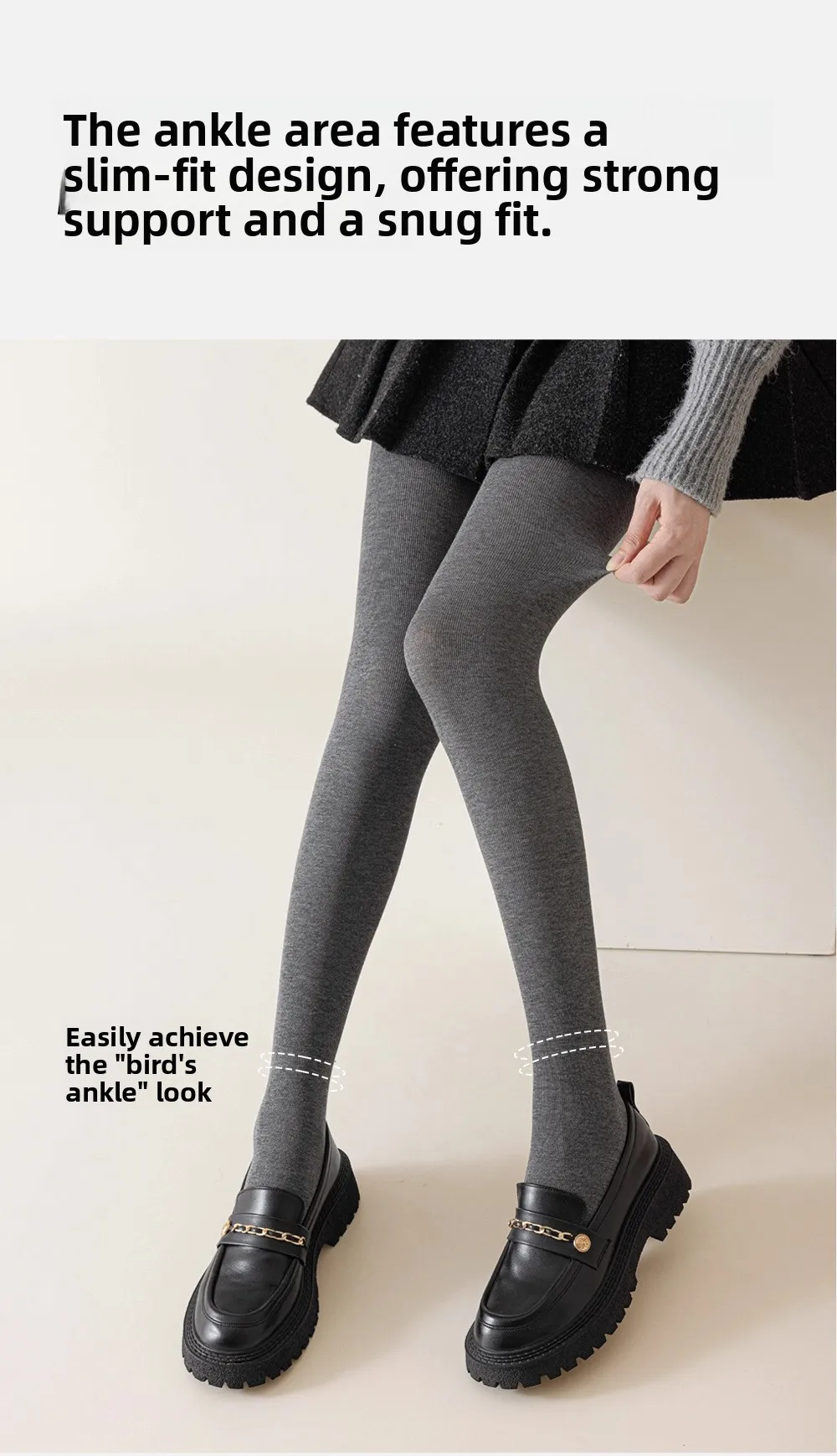Vertical Striped Tights for Women Slimming High Waist Thermal Pantyhose Thick Opaque Leggings Winter Warm Fleece Lined Tights