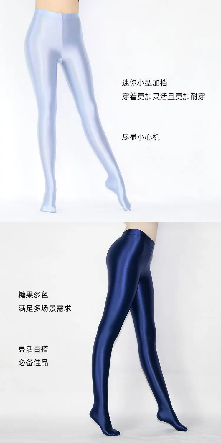 High Waist Glossy Satin Leggings Women Sports Tights Silk Smooth Glitter Stockings Fitness Gym Yoga Female Legging Pants 2023