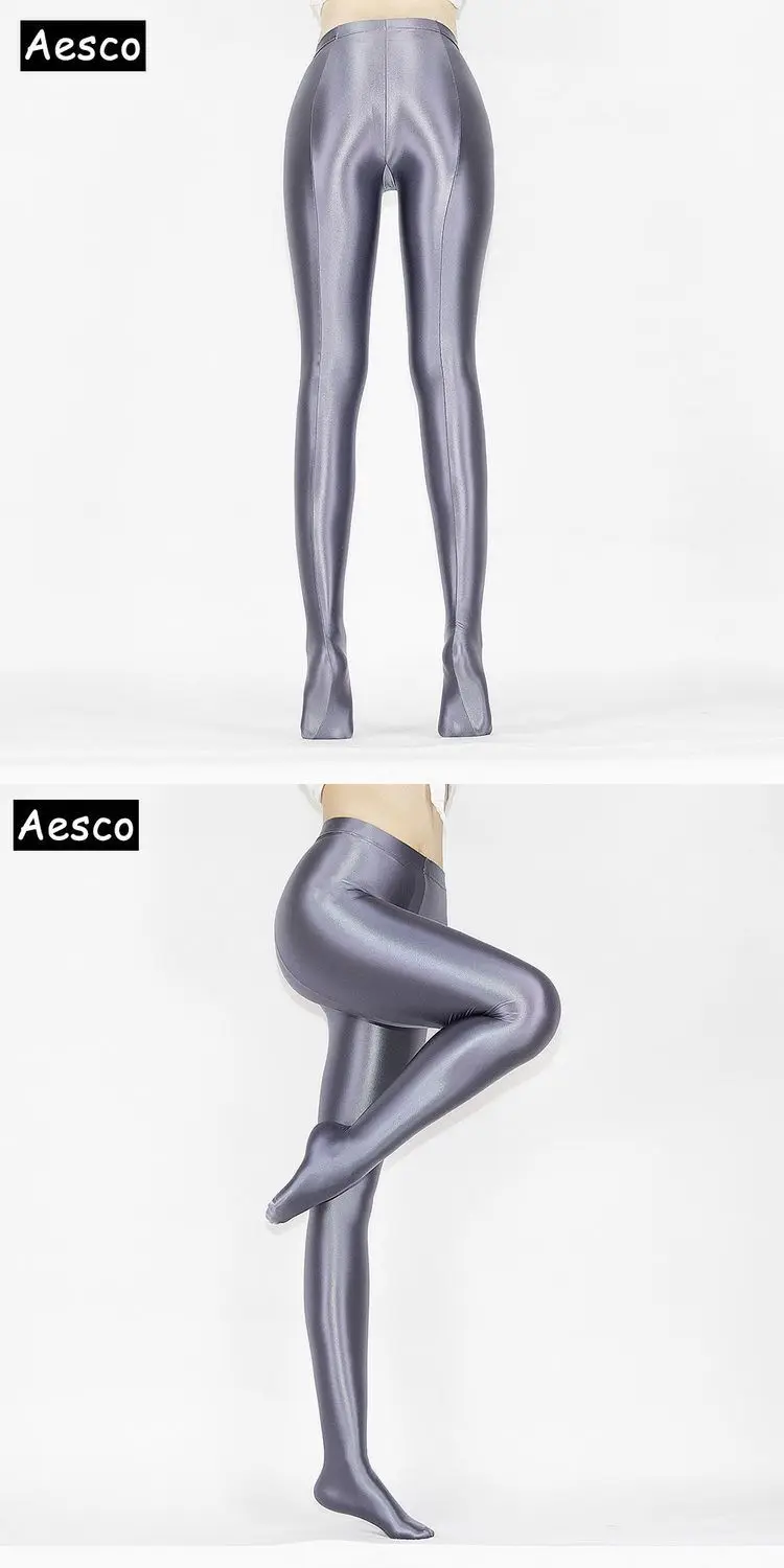 High Waist Glossy Satin Leggings Women Sports Tights Silk Smooth Glitter Stockings Fitness Gym Yoga Female Legging Pants 2023