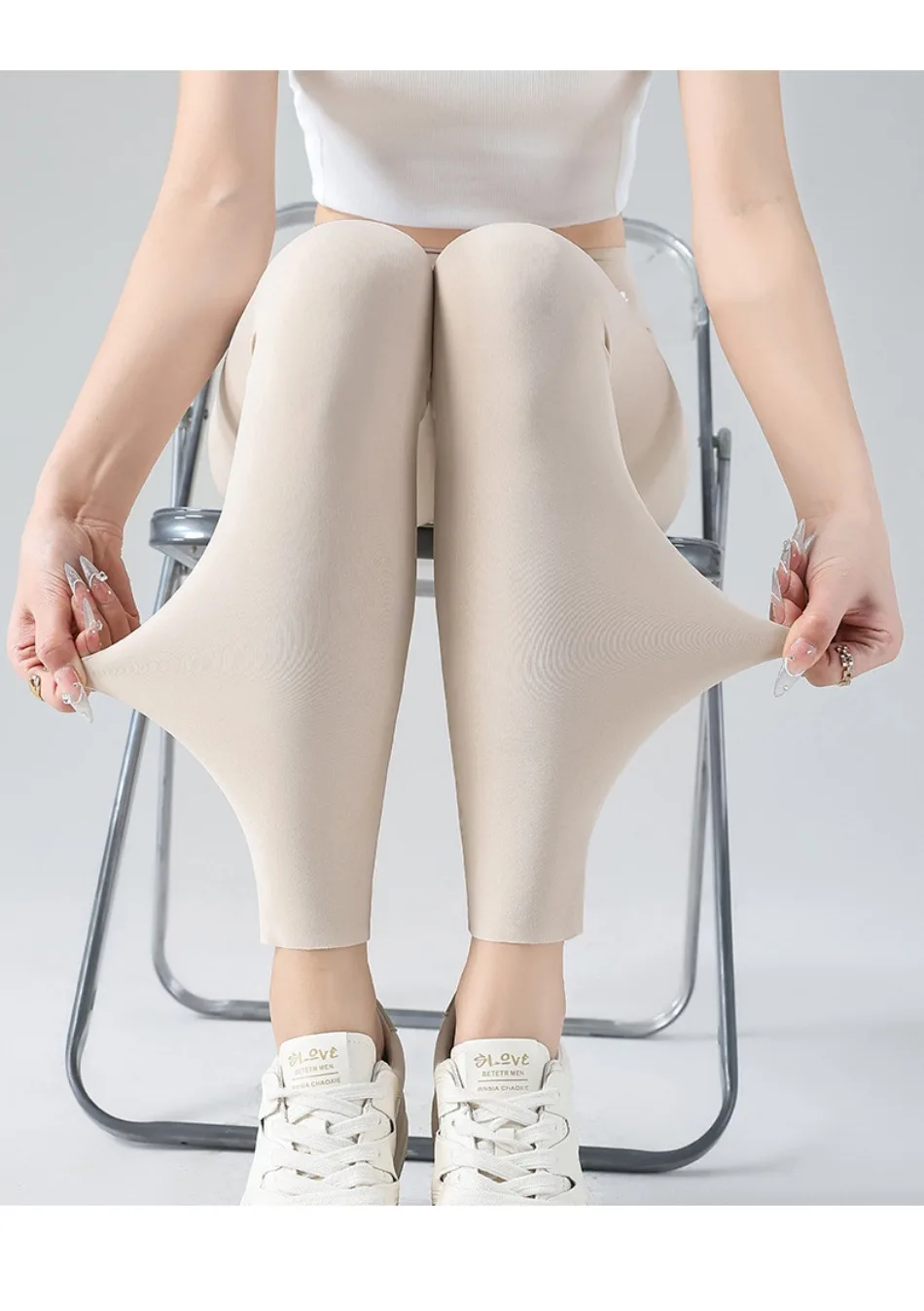 Sexy Women Ultra-thin Sunscreen Shark Pants Summer Seamless Outer Leggings Light Thin Ventilate Sports Fitness Yoga Leggings