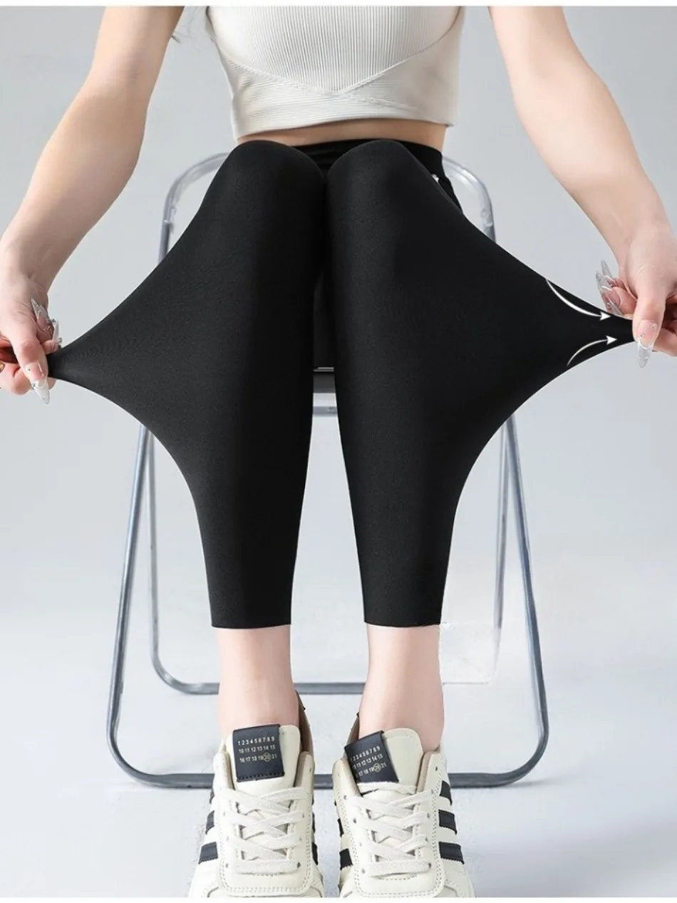 Sexy Women Ultra-thin Sunscreen Shark Pants Summer Seamless Outer Leggings Light Thin Ventilate Sports Fitness Yoga Leggings