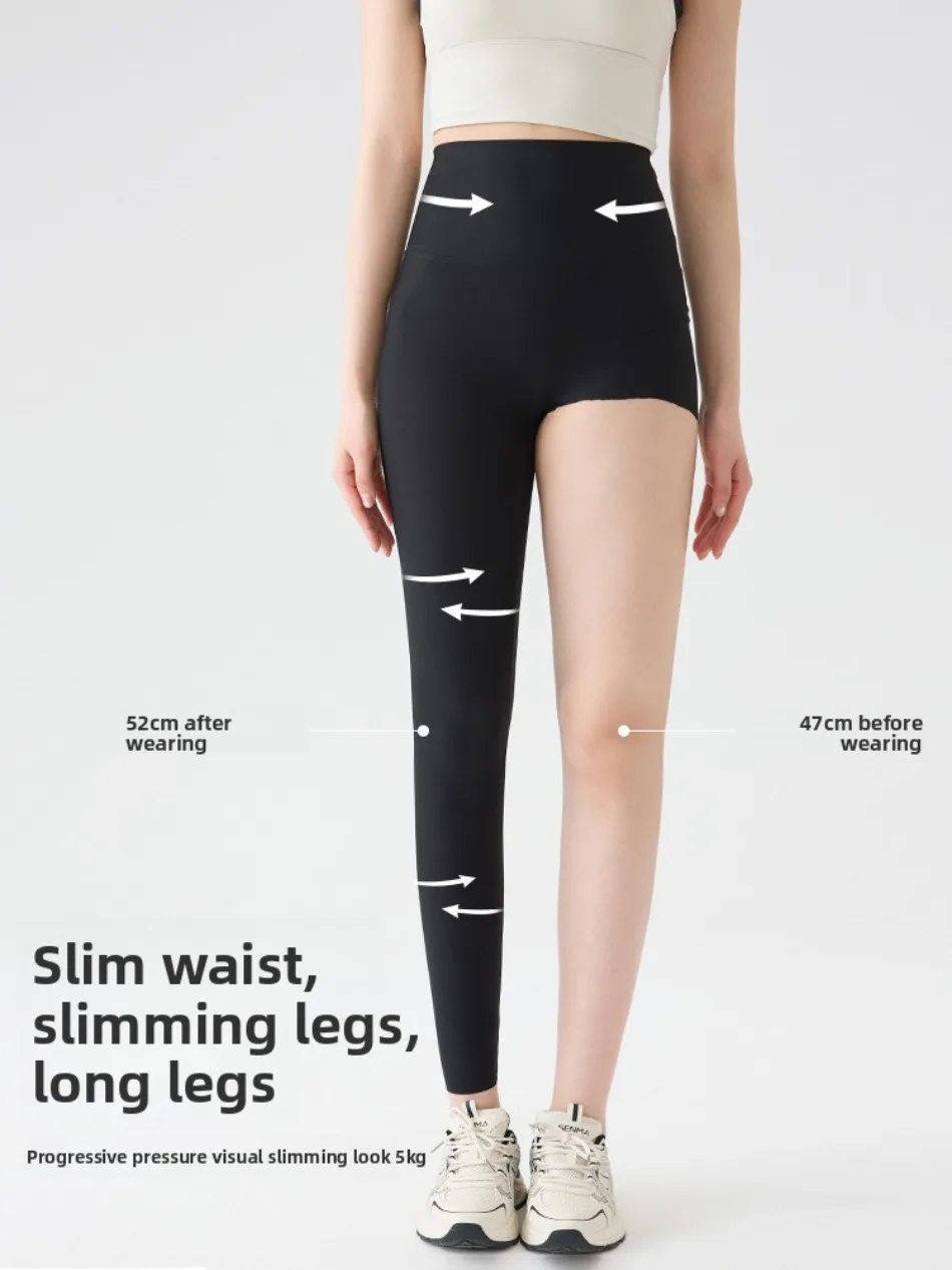 Sports Tights Woman Summer Thin Sunscreen Shark Leggings High Waist Seamless Micro Pressure Breathable Sexy Sport Yoga Pants