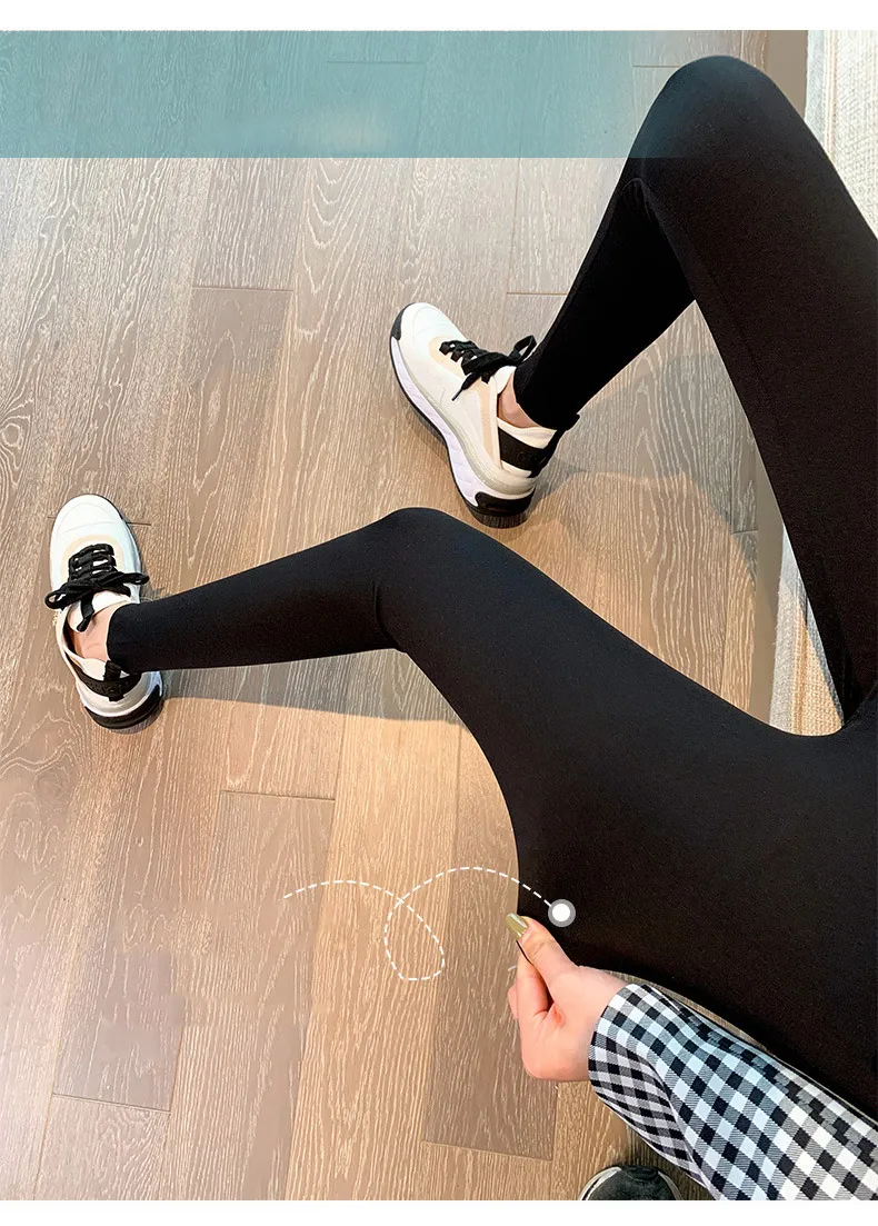 BIVIGAOS Letter Print High Waist Shark Pants Leggings Women's Autumn New Leisure Slim Fitness Sport Leggings Sportswear