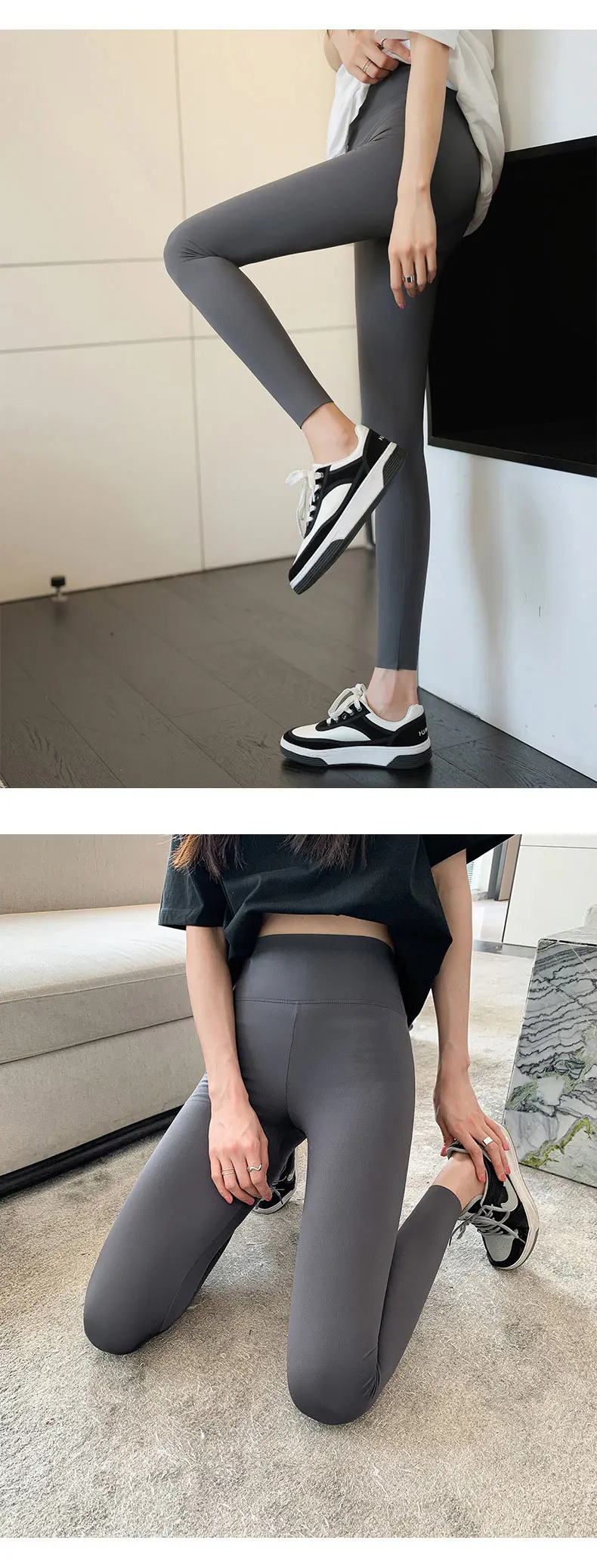 BIVIGAOS Letter Print High Waist Shark Pants Leggings Women's Autumn New Leisure Slim Fitness Sport Leggings Sportswear