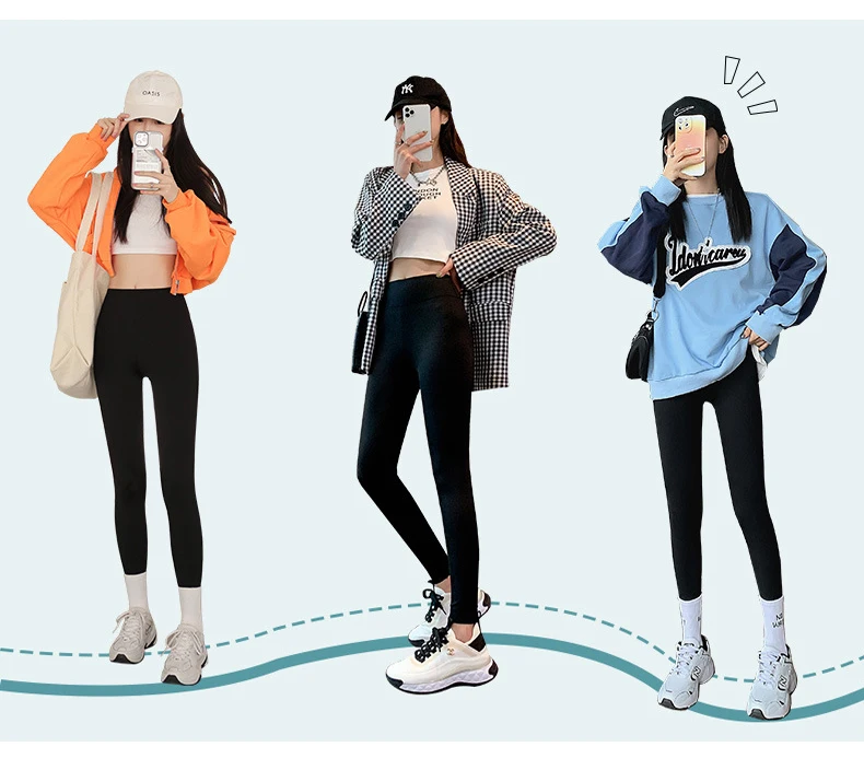 BIVIGAOS Letter Print High Waist Shark Pants Leggings Women's Autumn New Leisure Slim Fitness Sport Leggings Sportswear