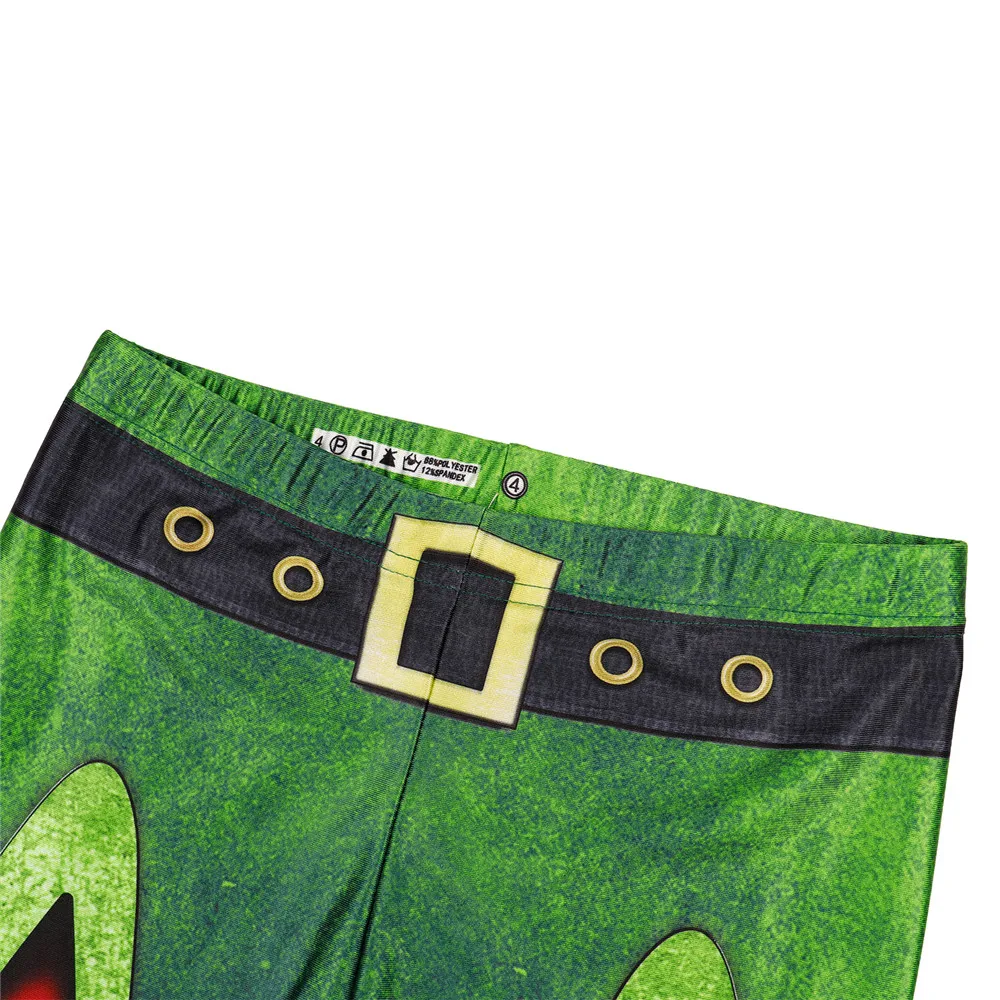 NADANBAO Christmas Elf Leggings Women Carnival Costume Xmas Sexy Tights Holiday Gift Pants 3D Pattern Streetwear Fitness Clothes