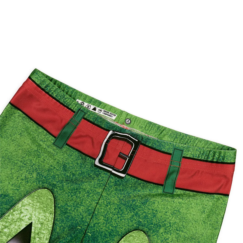 NADANBAO Christmas Elf Leggings Women Carnival Costume Xmas Sexy Tights Holiday Gift Pants 3D Pattern Streetwear Fitness Clothes