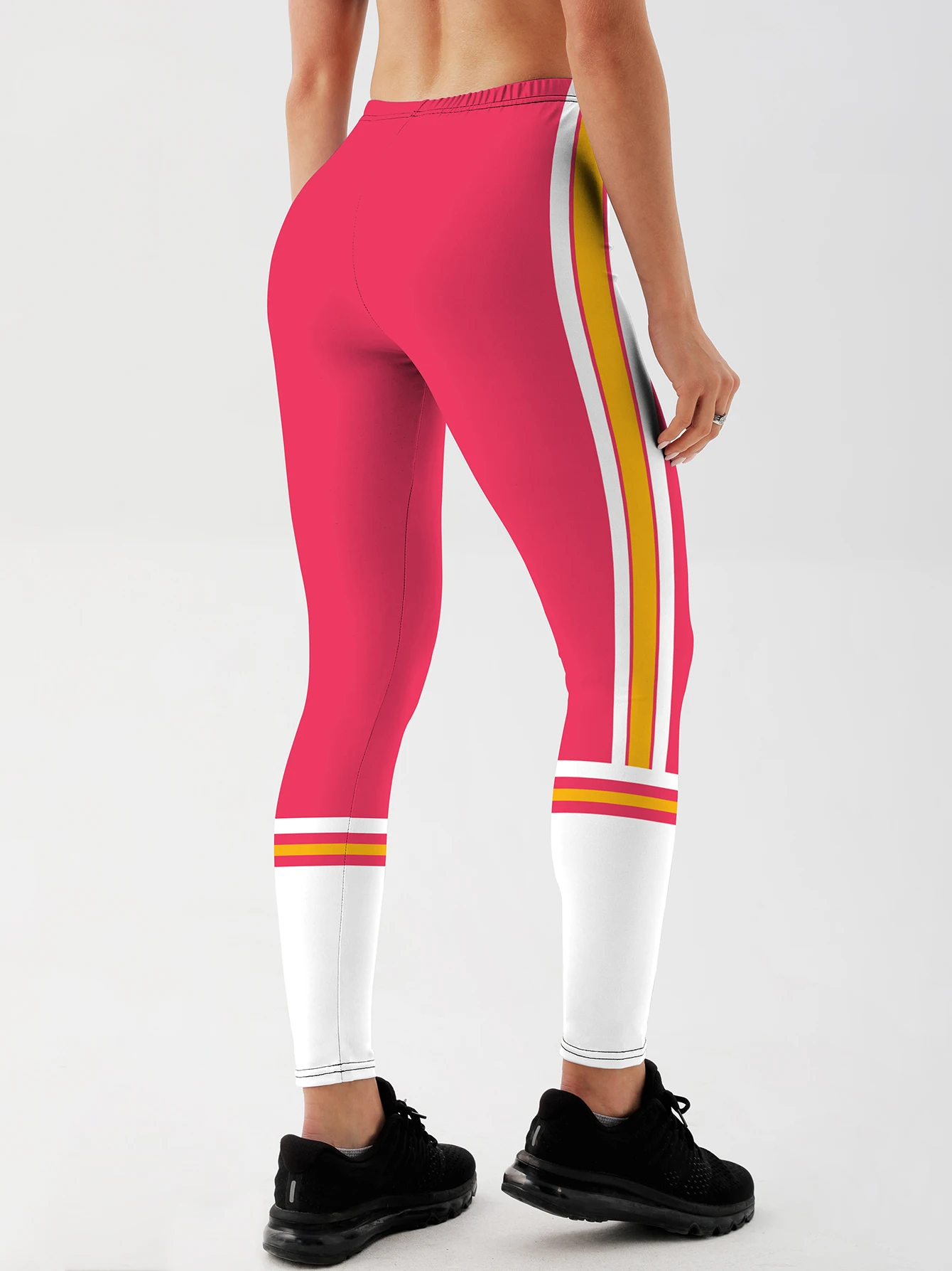 Fashion Women colorful Printed Leggings For Fitness High Waist stripe Legging Push Up Workout Women solid Printed Leggings