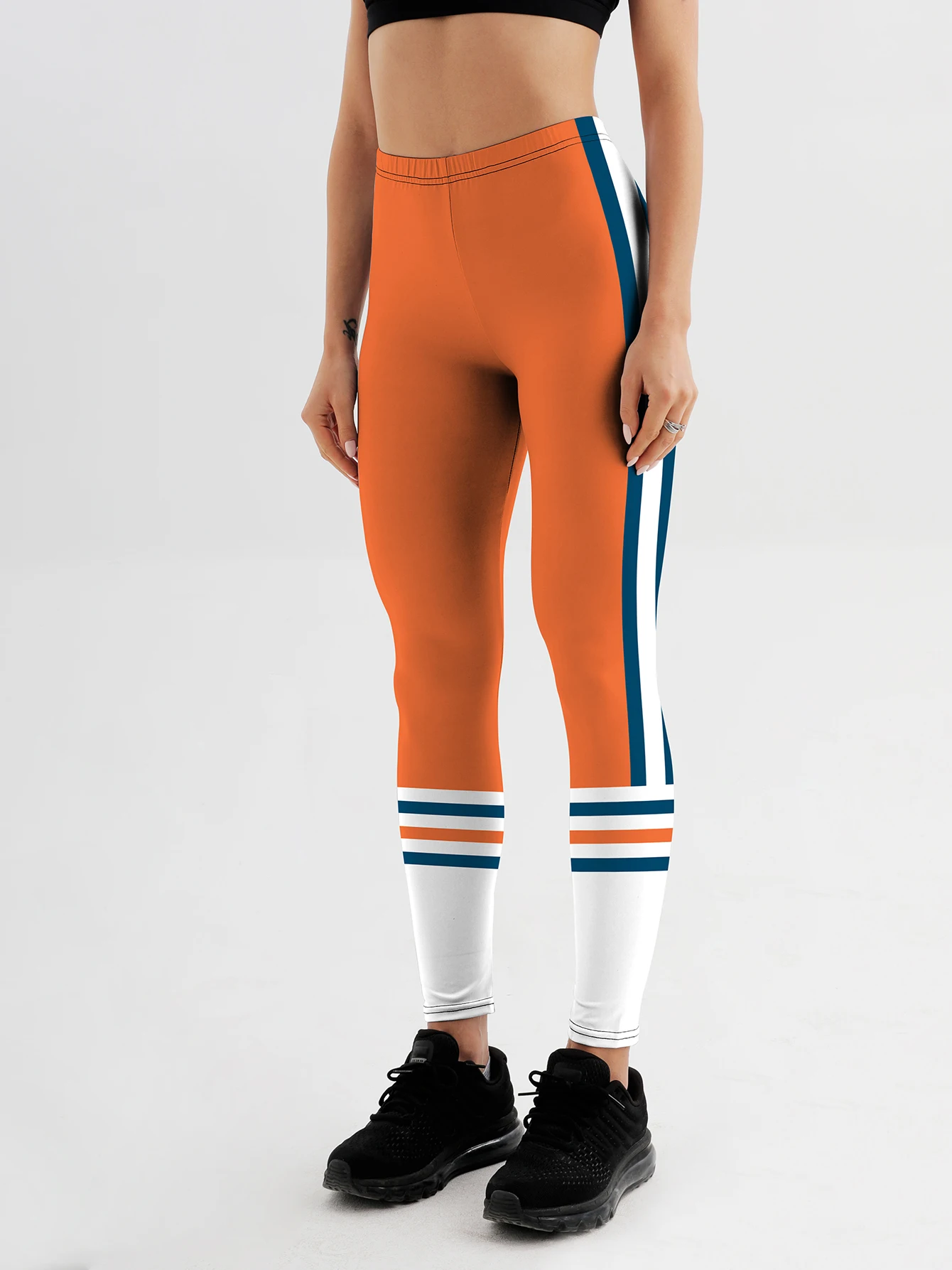 Fashion Women colorful Printed Leggings For Fitness High Waist stripe Legging Push Up Workout Women solid Printed Leggings