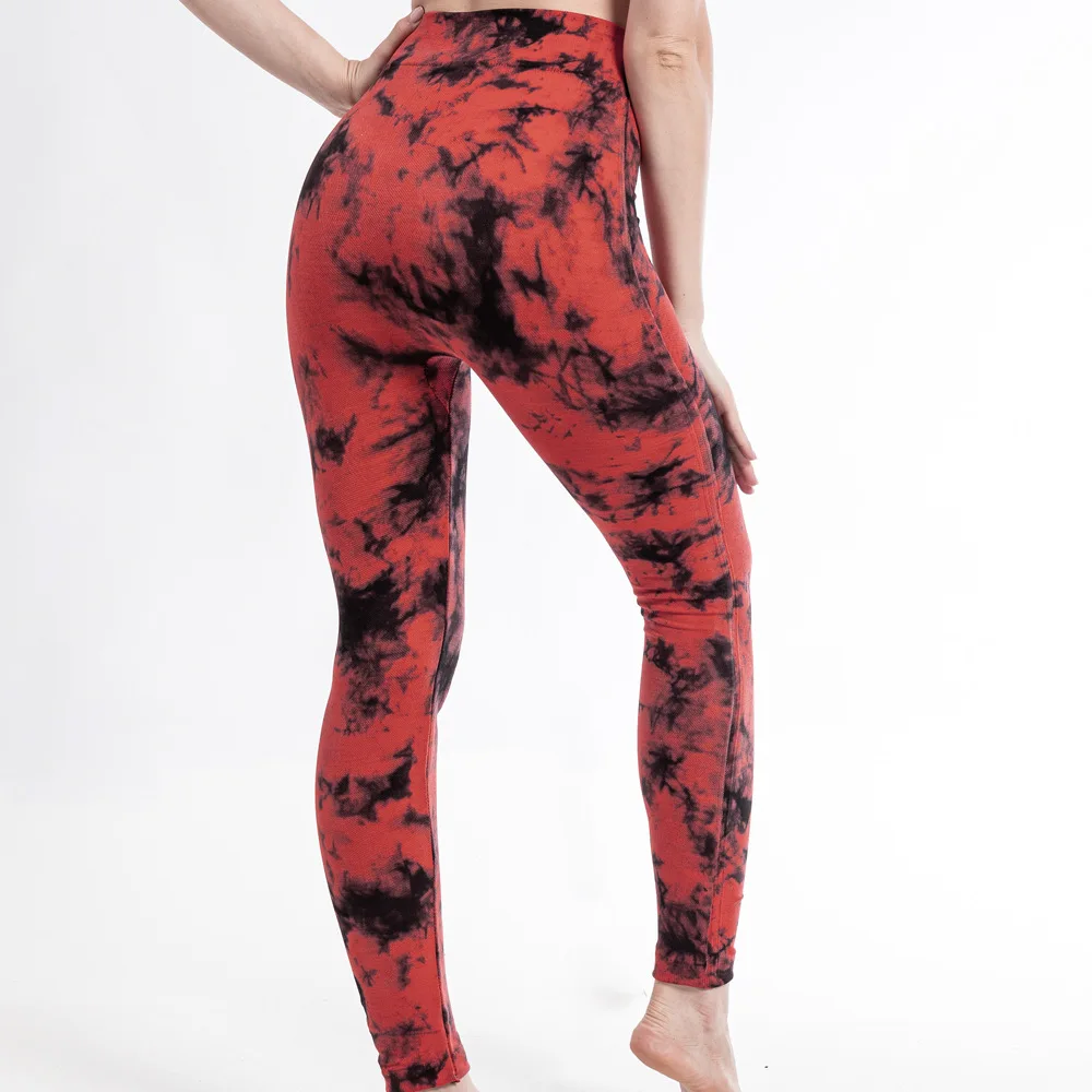 Tie Dye Sports Leggings Women High Waist Skinny Pants Gym Workout Cycling High Elastic Yoga Fitness Leggings for Women