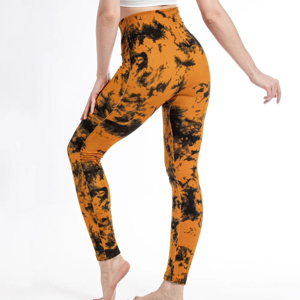 Tie Dye Sports Leggings Women High Waist Skinny Pants Gym Workout Cycling High Elastic Yoga Fitness Leggings for Women