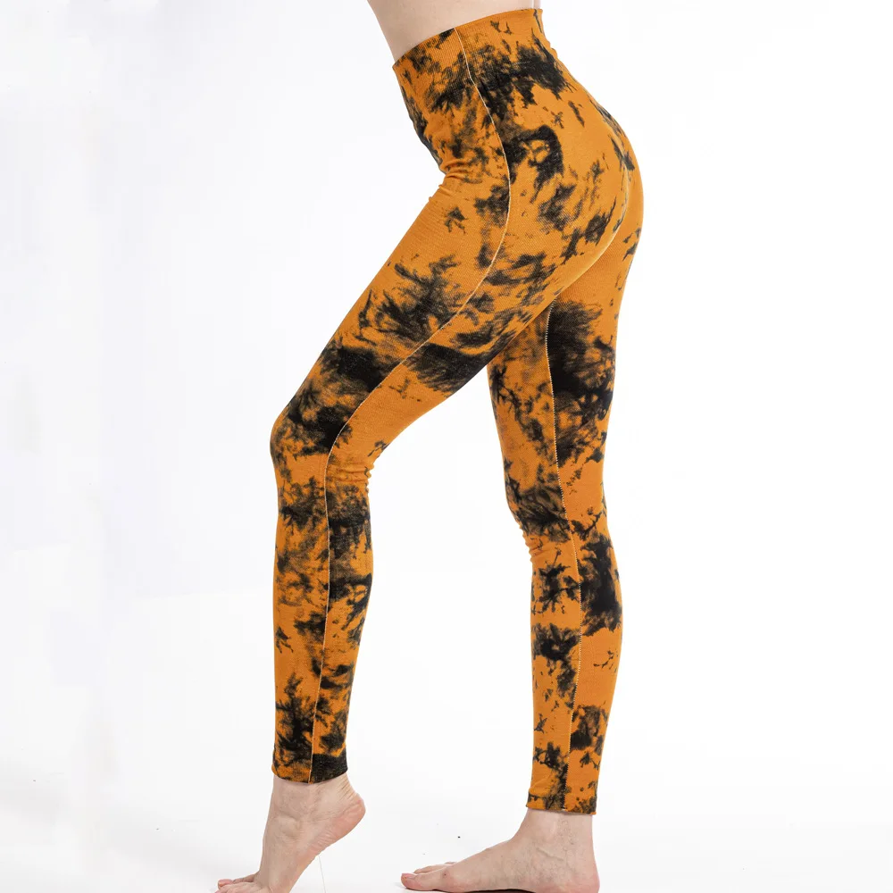 Tie Dye Sports Leggings Women High Waist Skinny Pants Gym Workout Cycling High Elastic Yoga Fitness Leggings for Women