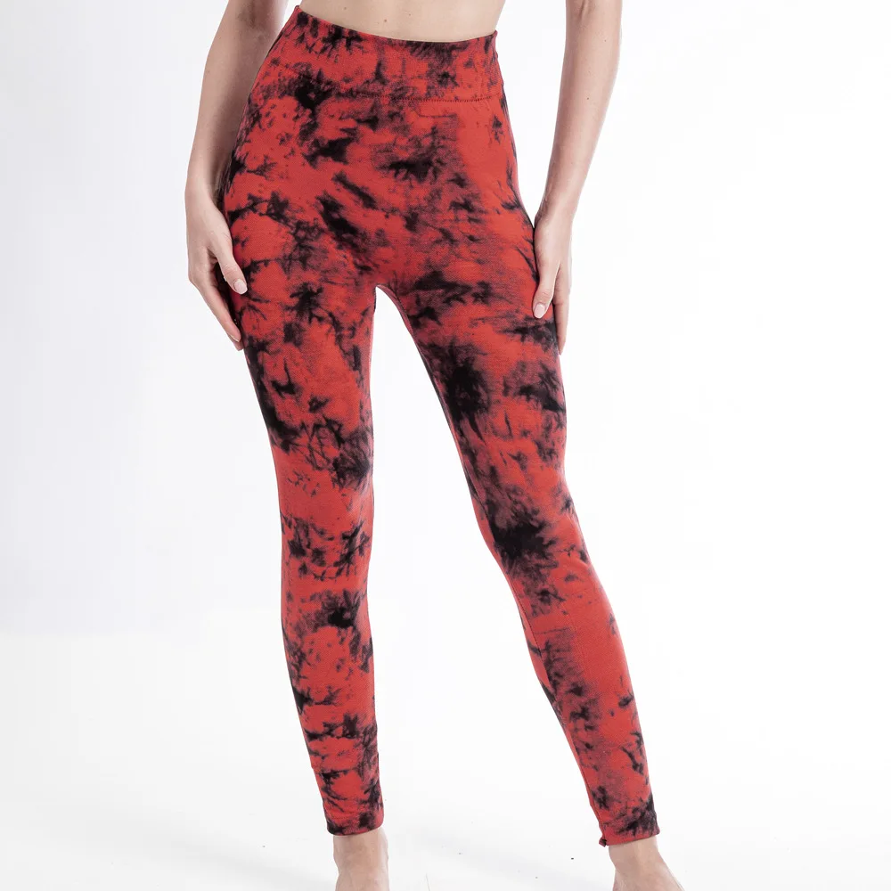 Tie Dye Sports Leggings Women High Waist Skinny Pants Gym Workout Cycling High Elastic Yoga Fitness Leggings for Women