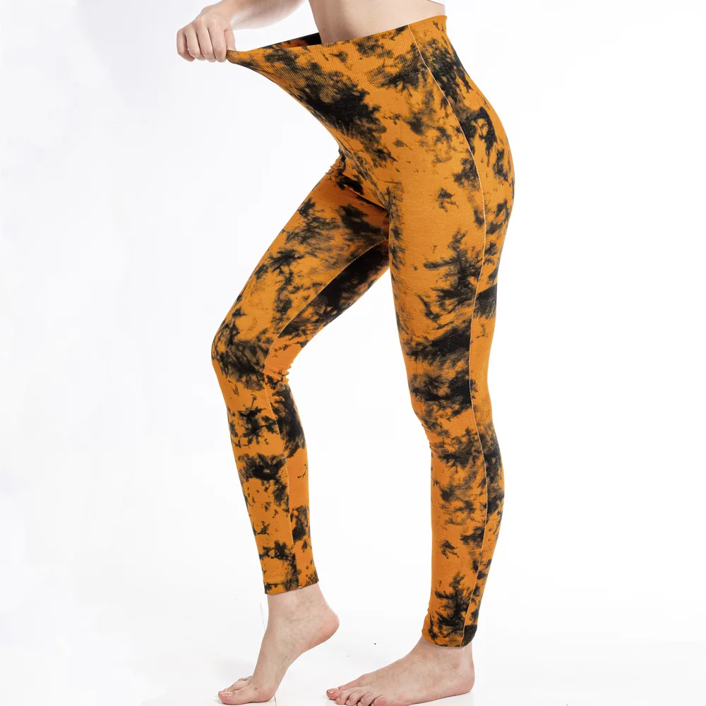 Tie Dye Sports Leggings Women High Waist Skinny Pants Gym Workout Cycling High Elastic Yoga Fitness Leggings for Women