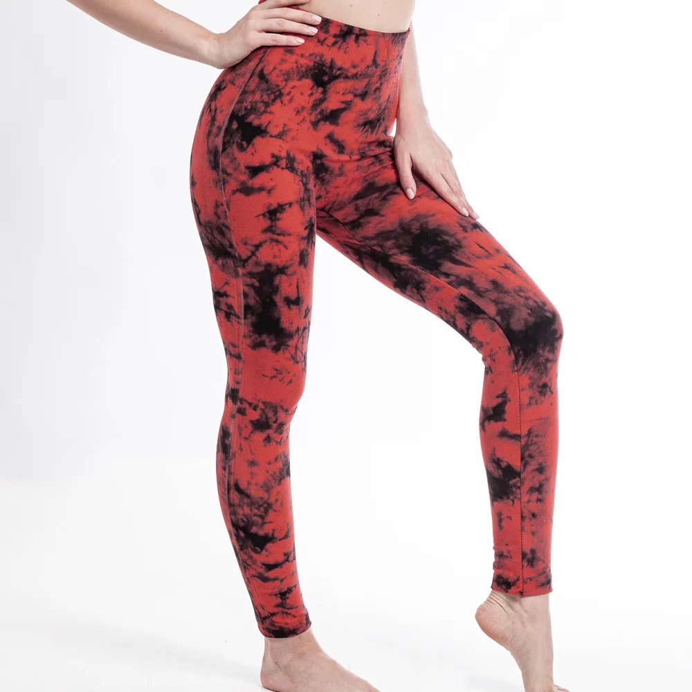 Tie Dye Sports Leggings Women High Waist Skinny Pants Gym Workout Cycling High Elastic Yoga Fitness Leggings for Women