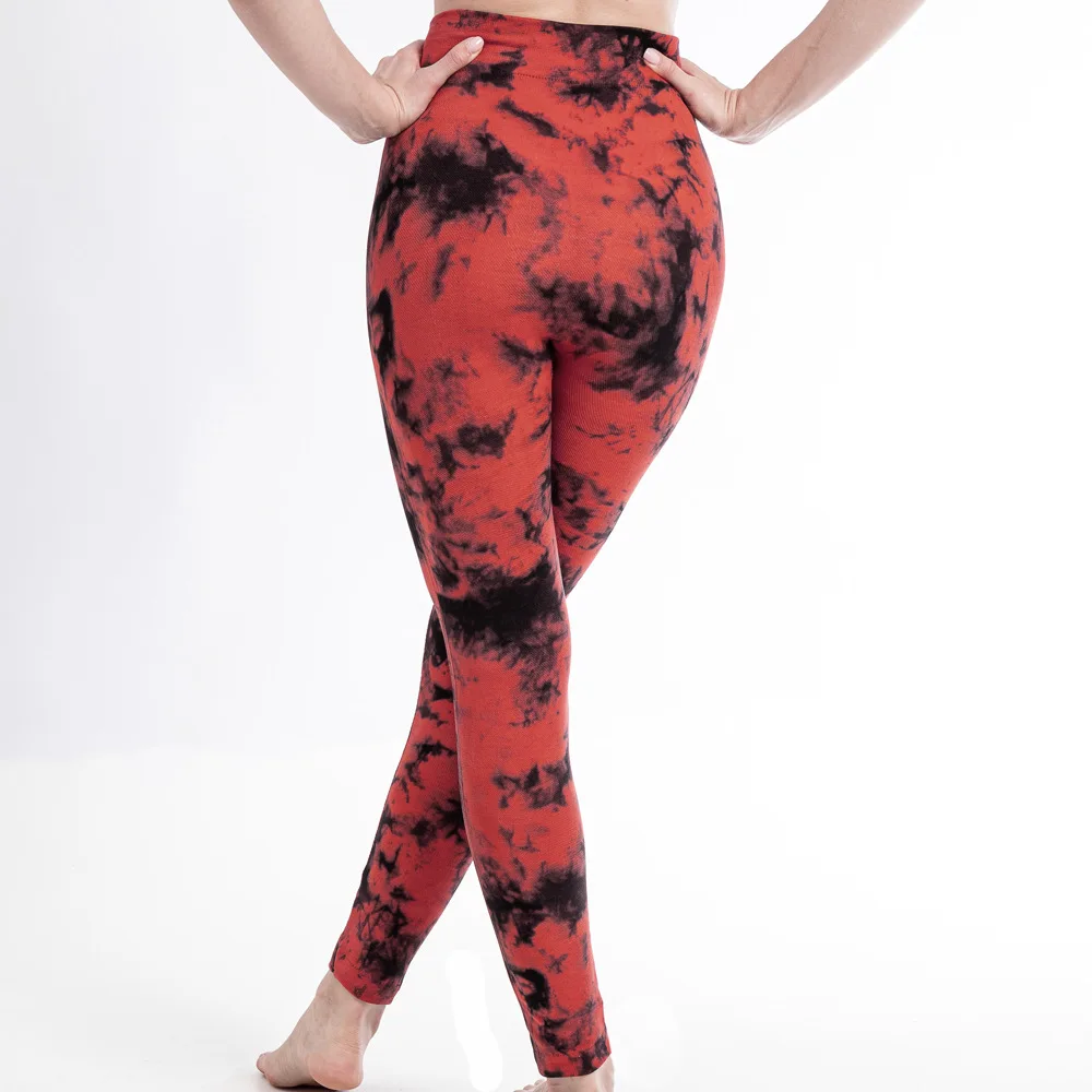 Tie Dye Sports Leggings Women High Waist Skinny Pants Gym Workout Cycling High Elastic Yoga Fitness Leggings for Women