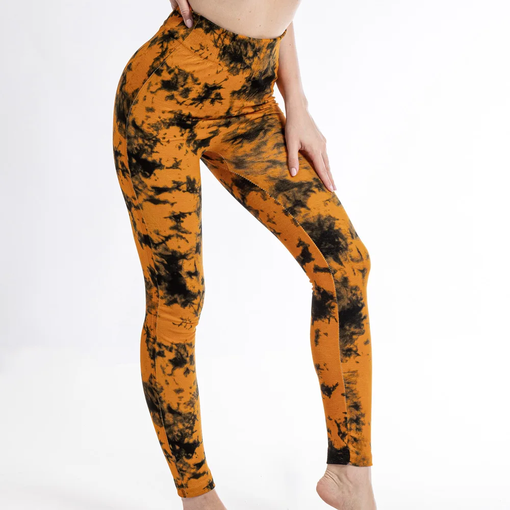 Tie Dye Sports Leggings Women High Waist Skinny Pants Gym Workout Cycling High Elastic Yoga Fitness Leggings for Women