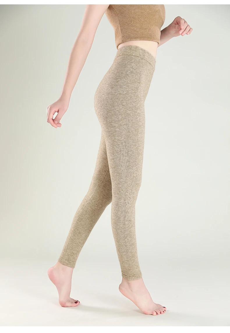 New Autumn And Winter Women's Leggings, Pure Wool Pants, Slim Fit And Warm Leggings, With Elastic Pants Underneath