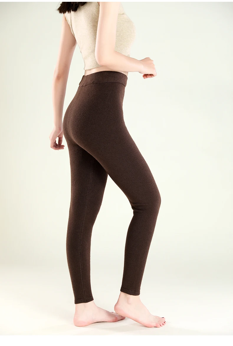 New Autumn And Winter Women's Leggings, Pure Wool Pants, Slim Fit And Warm Leggings, With Elastic Pants Underneath
