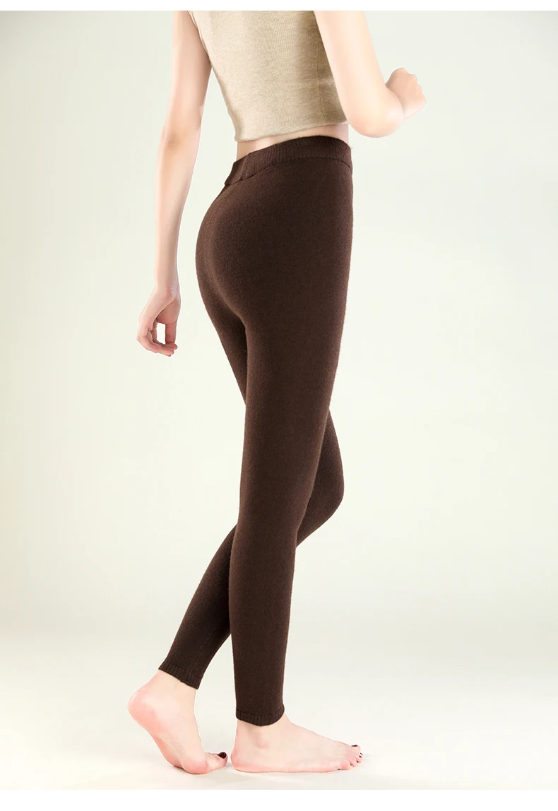 New Autumn And Winter Women's Leggings, Pure Wool Pants, Slim Fit And Warm Leggings, With Elastic Pants Underneath