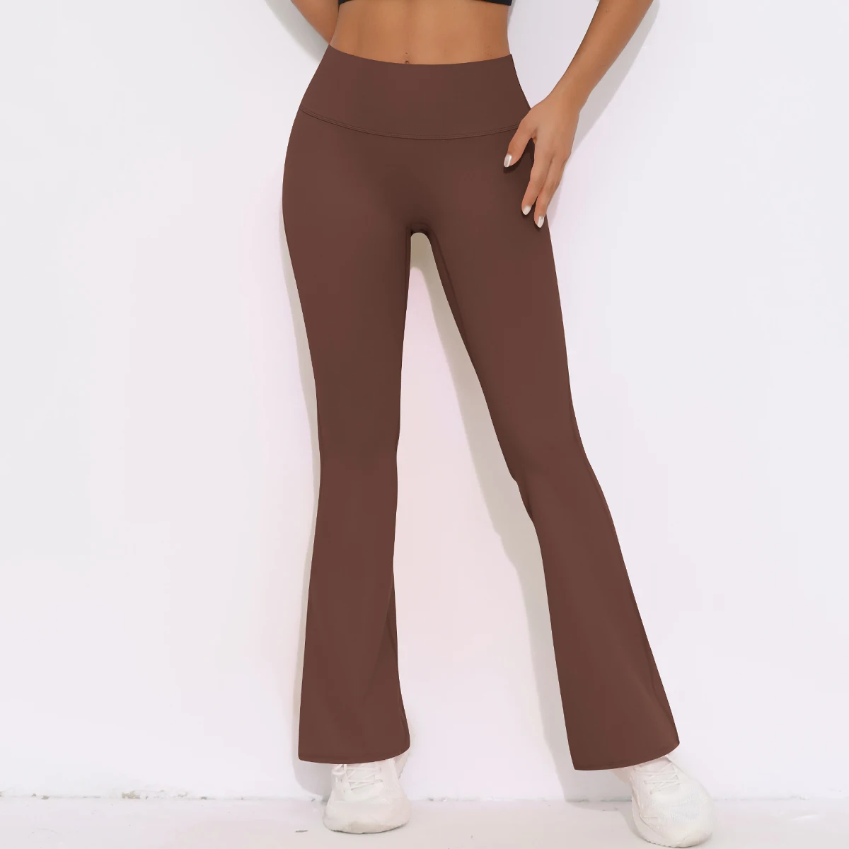 Women Yoga Bell-bottoms Tight Scrunch Butt Lifting Dance High Waist Tights Sport Pants Gym Running Breathable Fitness Leggings