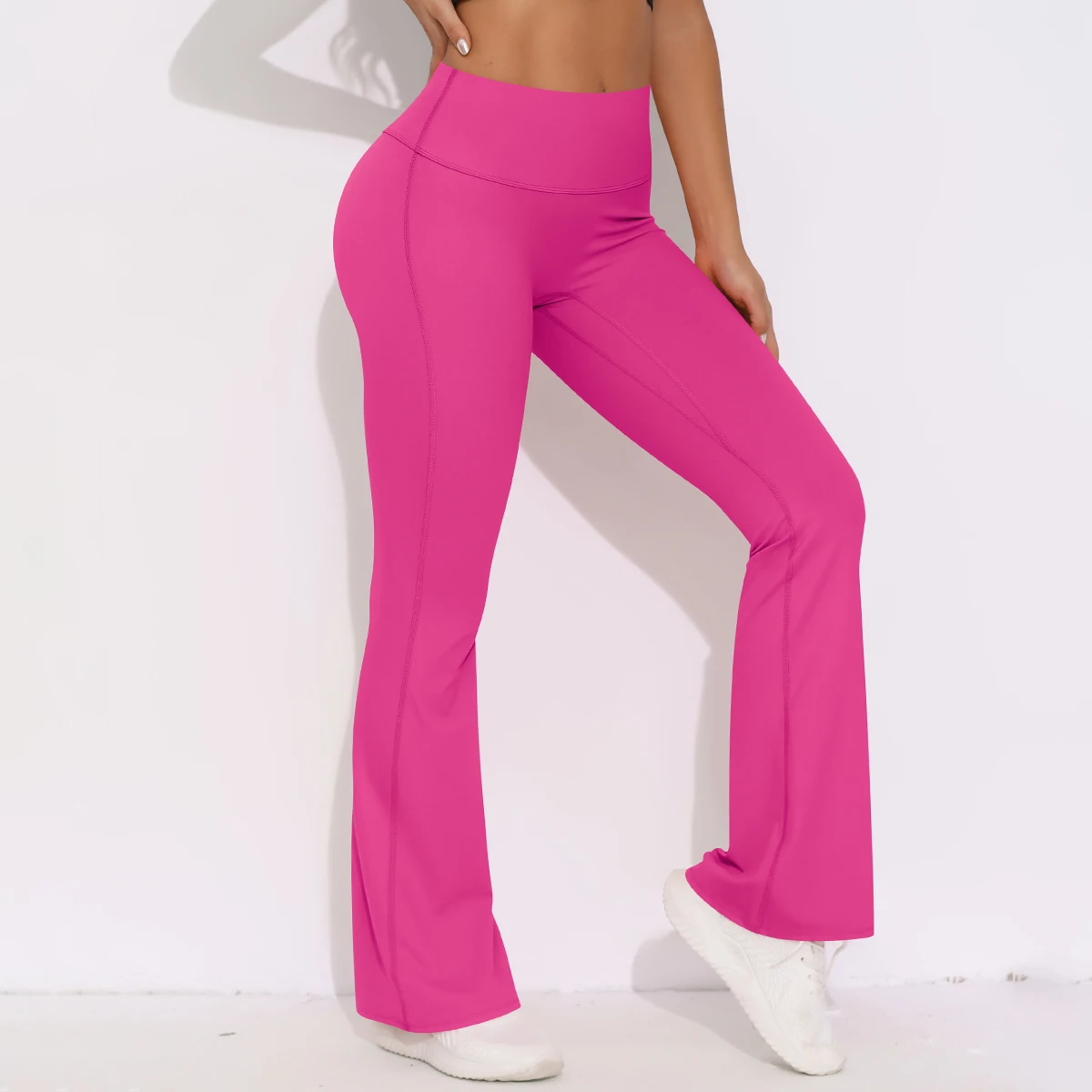 Women Yoga Bell-bottoms Tight Scrunch Butt Lifting Dance High Waist Tights Sport Pants Gym Running Breathable Fitness Leggings