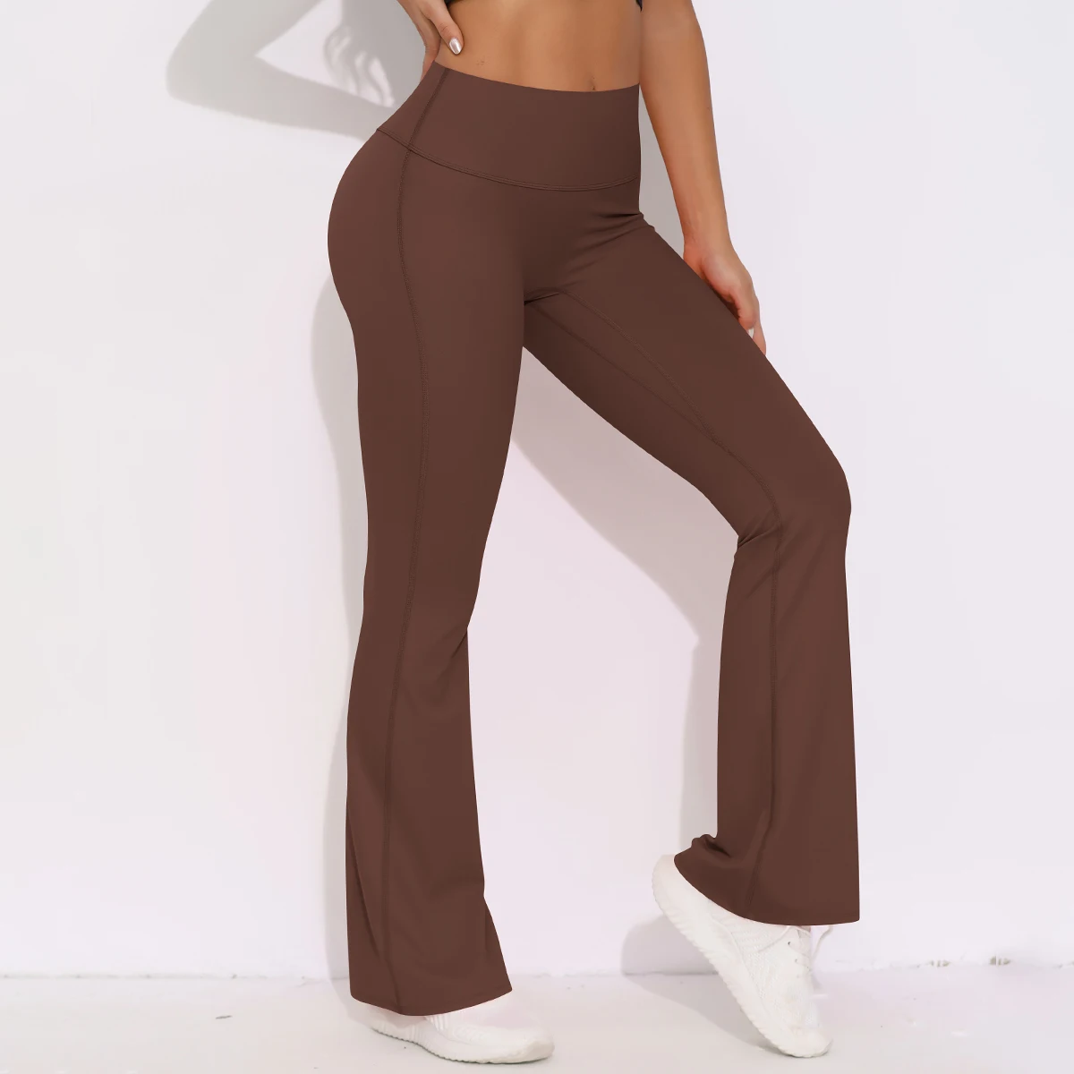 Women Yoga Bell-bottoms Tight Scrunch Butt Lifting Dance High Waist Tights Sport Pants Gym Running Breathable Fitness Leggings