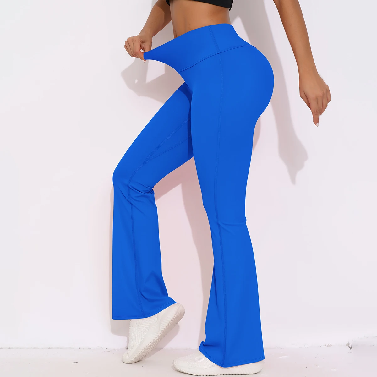 Women Yoga Bell-bottoms Tight Scrunch Butt Lifting Dance High Waist Tights Sport Pants Gym Running Breathable Fitness Leggings